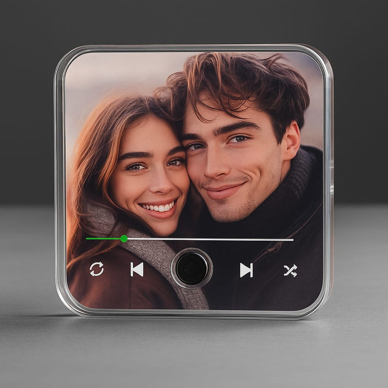 Muziekbox met persoonlijk liedje en foto – uniek cadeau voor hem of haar